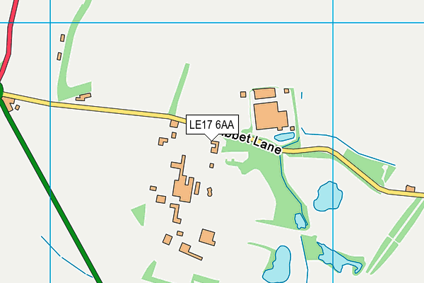 LE17 6AA map - OS VectorMap District (Ordnance Survey)