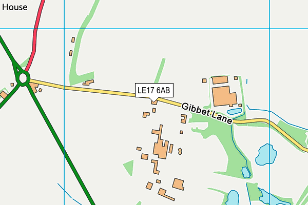 LE17 6AB map - OS VectorMap District (Ordnance Survey)