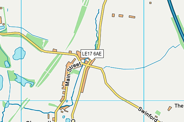 LE17 6AE map - OS VectorMap District (Ordnance Survey)