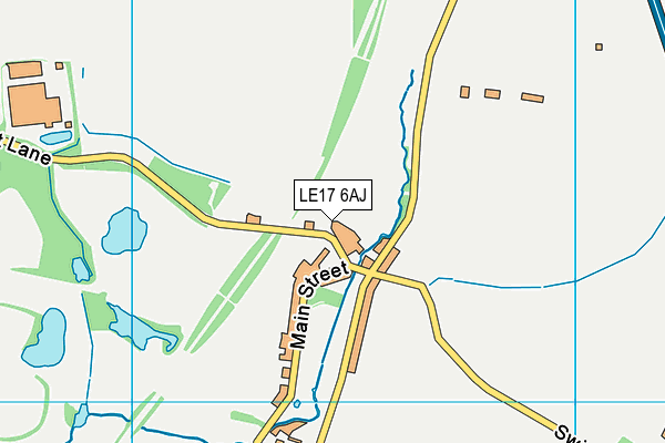 LE17 6AJ map - OS VectorMap District (Ordnance Survey)