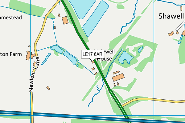 LE17 6AR map - OS VectorMap District (Ordnance Survey)