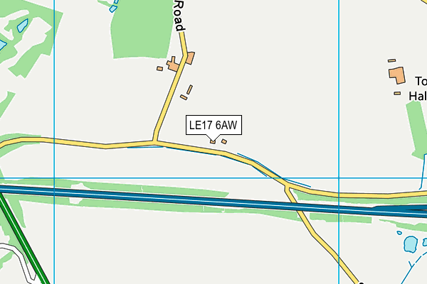 LE17 6AW map - OS VectorMap District (Ordnance Survey)