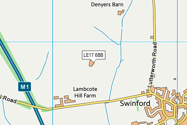 LE17 6BB map - OS VectorMap District (Ordnance Survey)