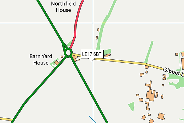 LE17 6BT map - OS VectorMap District (Ordnance Survey)