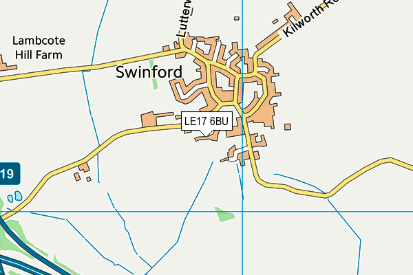 LE17 6BU map - OS VectorMap District (Ordnance Survey)