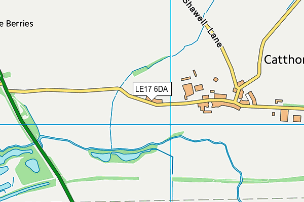 LE17 6DA map - OS VectorMap District (Ordnance Survey)