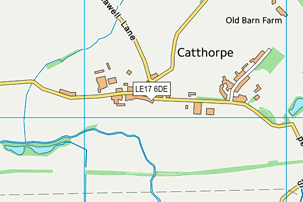 LE17 6DE map - OS VectorMap District (Ordnance Survey)