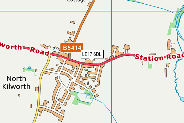 LE17 6DL map - OS VectorMap District (Ordnance Survey)