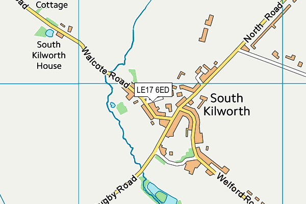 LE17 6ED map - OS VectorMap District (Ordnance Survey)