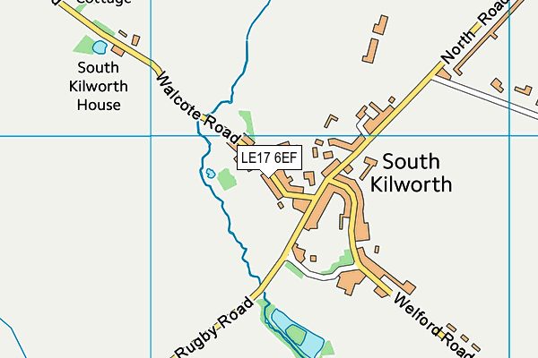 LE17 6EF map - OS VectorMap District (Ordnance Survey)