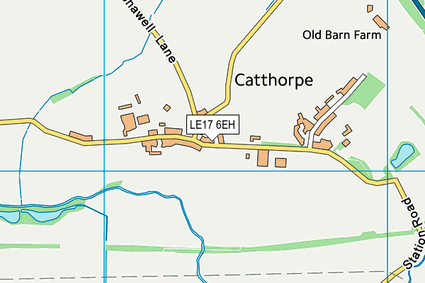 LE17 6EH map - OS VectorMap District (Ordnance Survey)