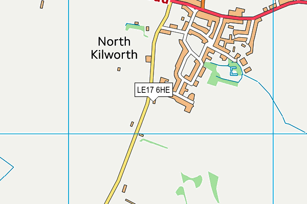 LE17 6HE map - OS VectorMap District (Ordnance Survey)