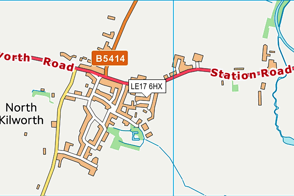 LE17 6HX map - OS VectorMap District (Ordnance Survey)