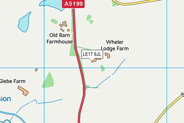 LE17 6JL map - OS VectorMap District (Ordnance Survey)