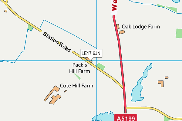 LE17 6JN map - OS VectorMap District (Ordnance Survey)