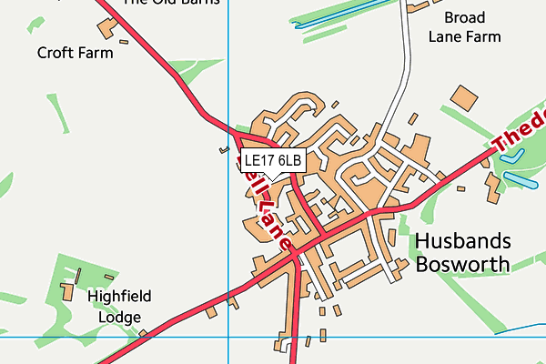LE17 6LB map - OS VectorMap District (Ordnance Survey)