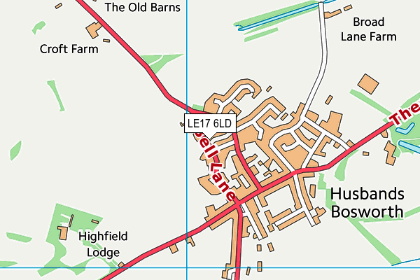 LE17 6LD map - OS VectorMap District (Ordnance Survey)