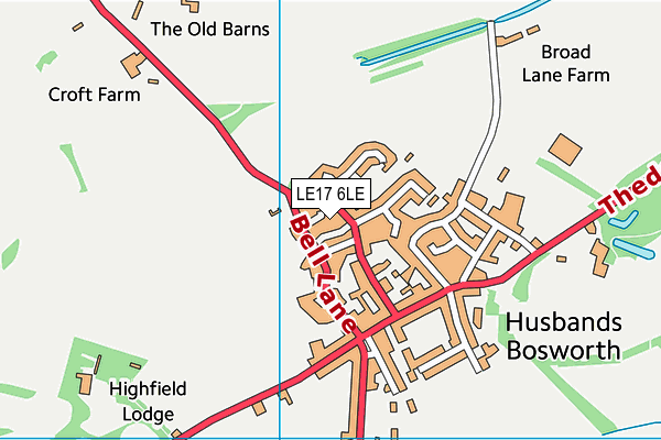 LE17 6LE map - OS VectorMap District (Ordnance Survey)