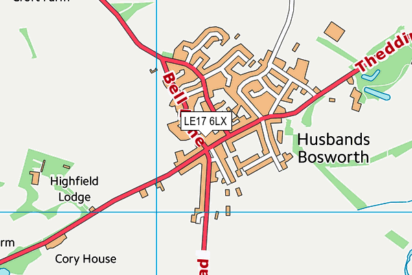 LE17 6LX map - OS VectorMap District (Ordnance Survey)