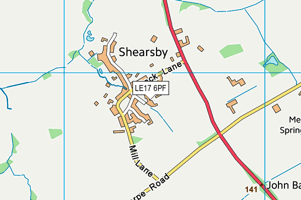 LE17 6PF map - OS VectorMap District (Ordnance Survey)