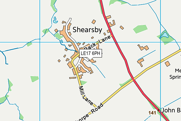 LE17 6PH map - OS VectorMap District (Ordnance Survey)