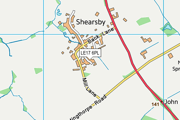 LE17 6PL map - OS VectorMap District (Ordnance Survey)