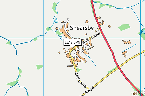 LE17 6PN map - OS VectorMap District (Ordnance Survey)