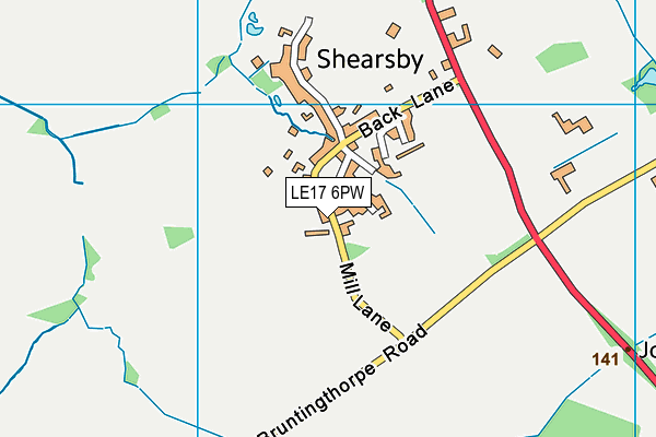 LE17 6PW map - OS VectorMap District (Ordnance Survey)