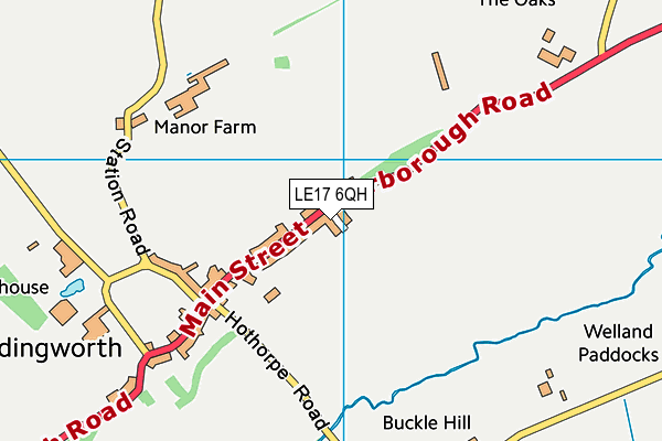 LE17 6QH map - OS VectorMap District (Ordnance Survey)