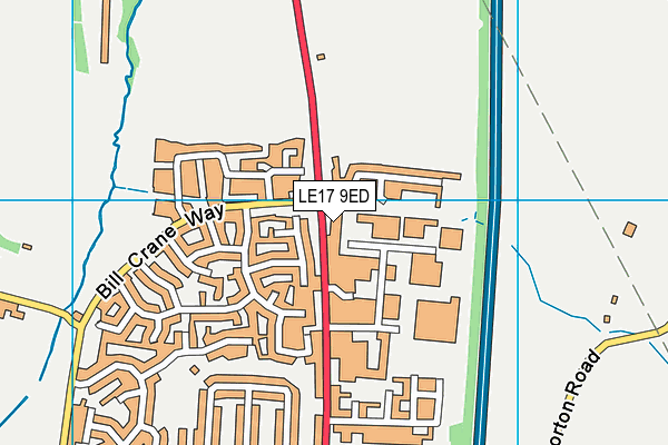 LE17 9ED map - OS VectorMap District (Ordnance Survey)