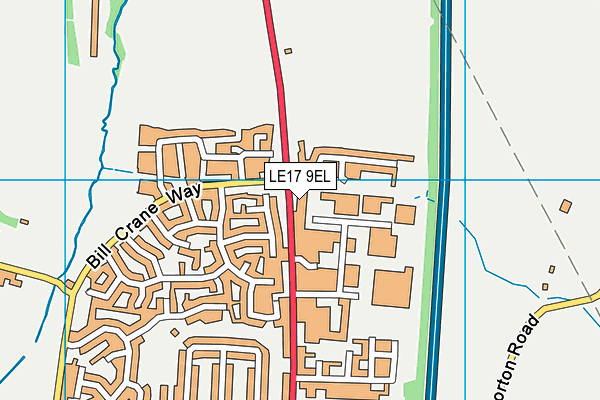 LE17 9EL map - OS VectorMap District (Ordnance Survey)