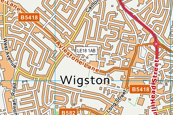 Willow Park map (LE18 1AB) - OS VectorMap District (Ordnance Survey)
