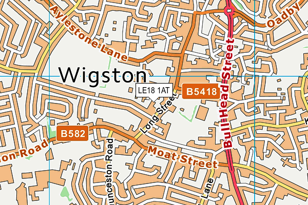 LE18 1AT map - OS VectorMap District (Ordnance Survey)