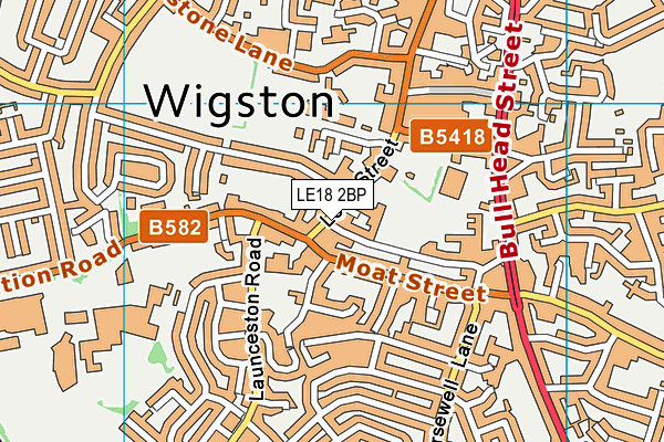 Map of WIGSTON BATHROOMS LTD at district scale