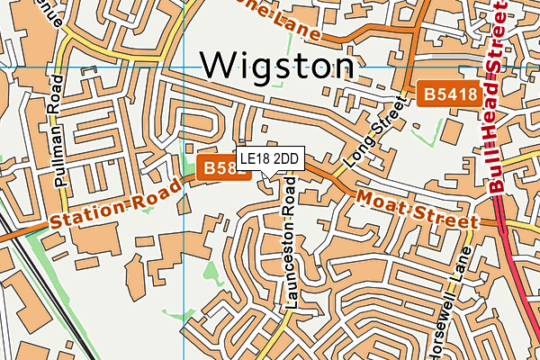 LE18 2DD map - OS VectorMap District (Ordnance Survey)
