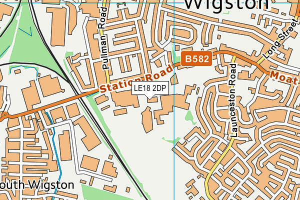 Wigston Pool And Fitness Centre map (LE18 2DP) - OS VectorMap District (Ordnance Survey)
