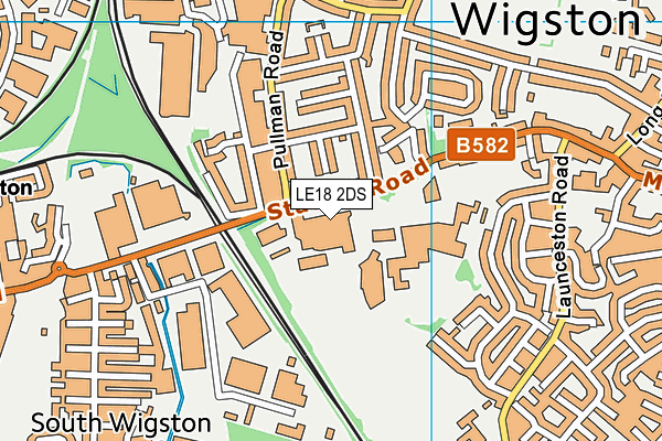 Wigston College map (LE18 2DS) - OS VectorMap District (Ordnance Survey)