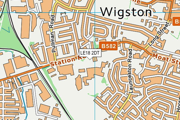 Wigston Academy map (LE18 2DT) - OS VectorMap District (Ordnance Survey)