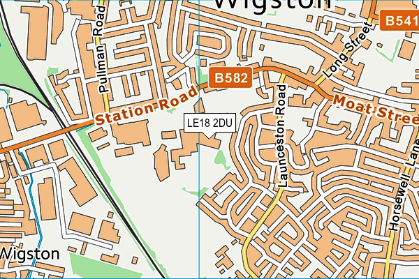 Wigston Academy (Site A) (Closed) map (LE18 2DU) - OS VectorMap District (Ordnance Survey)