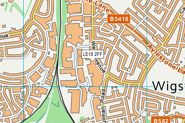 LE18 2FF map - OS VectorMap District (Ordnance Survey)