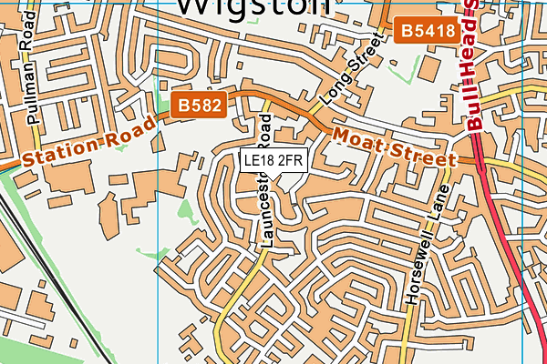 Wigston Menphys Nursery School map (LE18 2FR) - OS VectorMap District (Ordnance Survey)