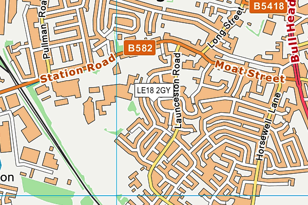 LE18 2GY map - OS VectorMap District (Ordnance Survey)