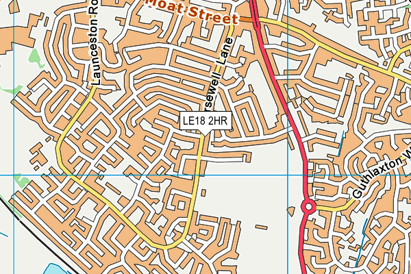 LE18 2HR map - OS VectorMap District (Ordnance Survey)