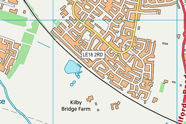 LE18 2RD map - OS VectorMap District (Ordnance Survey)