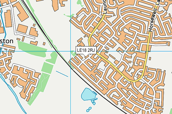 LE18 2RJ map - OS VectorMap District (Ordnance Survey)