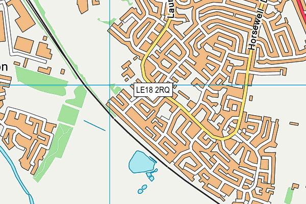 LE18 2RQ map - OS VectorMap District (Ordnance Survey)