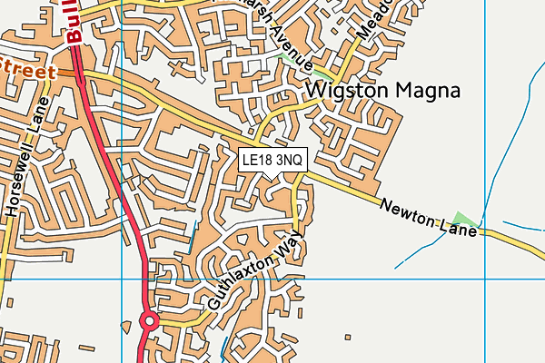 LE18 3NQ map - OS VectorMap District (Ordnance Survey)