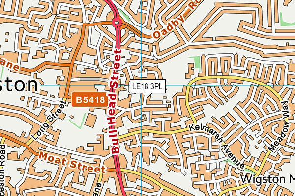 LE18 3PL map - OS VectorMap District (Ordnance Survey)