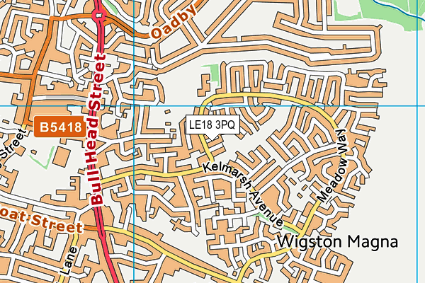 LE18 3PQ map - OS VectorMap District (Ordnance Survey)