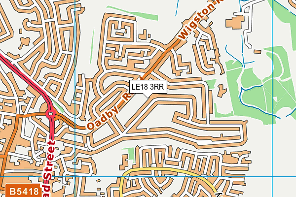 LE18 3RR map - OS VectorMap District (Ordnance Survey)